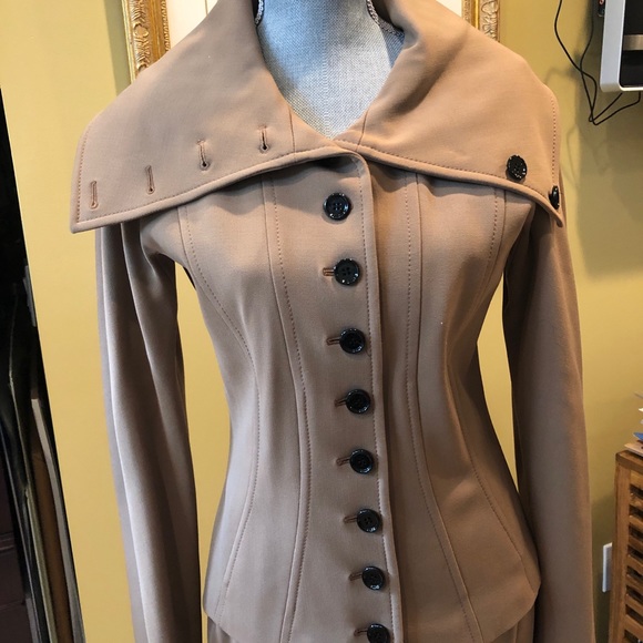 Dolce & Gabbana Tan Skirt Suit sz 46 NWOT